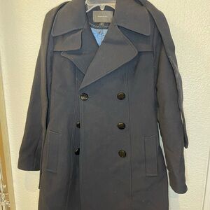 Tahari Women's Double-Breasted dark navy blue size 2  Pea Coat